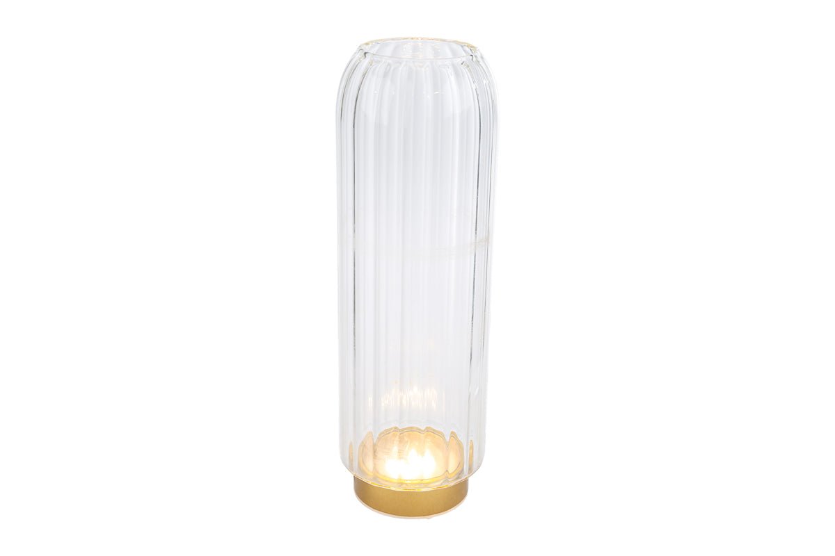 Vaso Lampada da tavolo led in vetro trasparente h.27.5cm | Rohome | Rohome