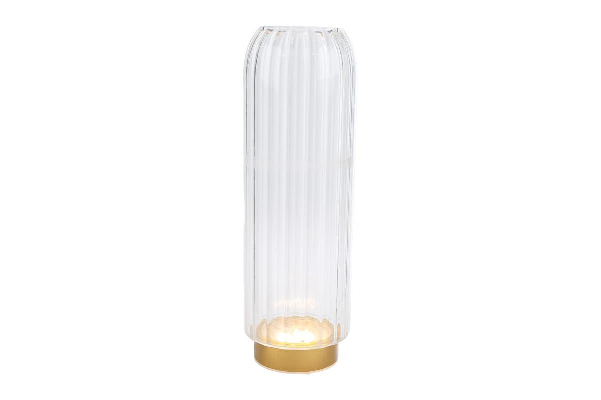 Vaso Lampada da tavolo led in vetro trasparente h.27.5cm | Rohome | Rohome
