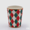 Vaso rombi Natalizio Edg con perline | Rohome - Rohome