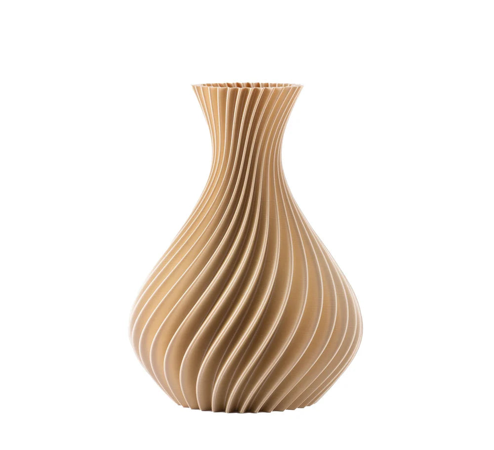 Vaso spirale Melaverde in PLA H.26cm champagne | Rohome