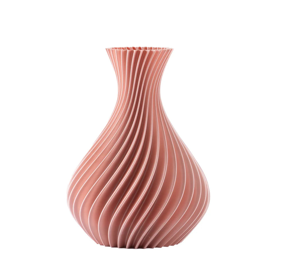 Vaso spirale Melaverde in PLA H.26cm cipria | Rohome