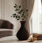 Vaso spirale Melaverde in PLA H.26cm wengè | Rohome