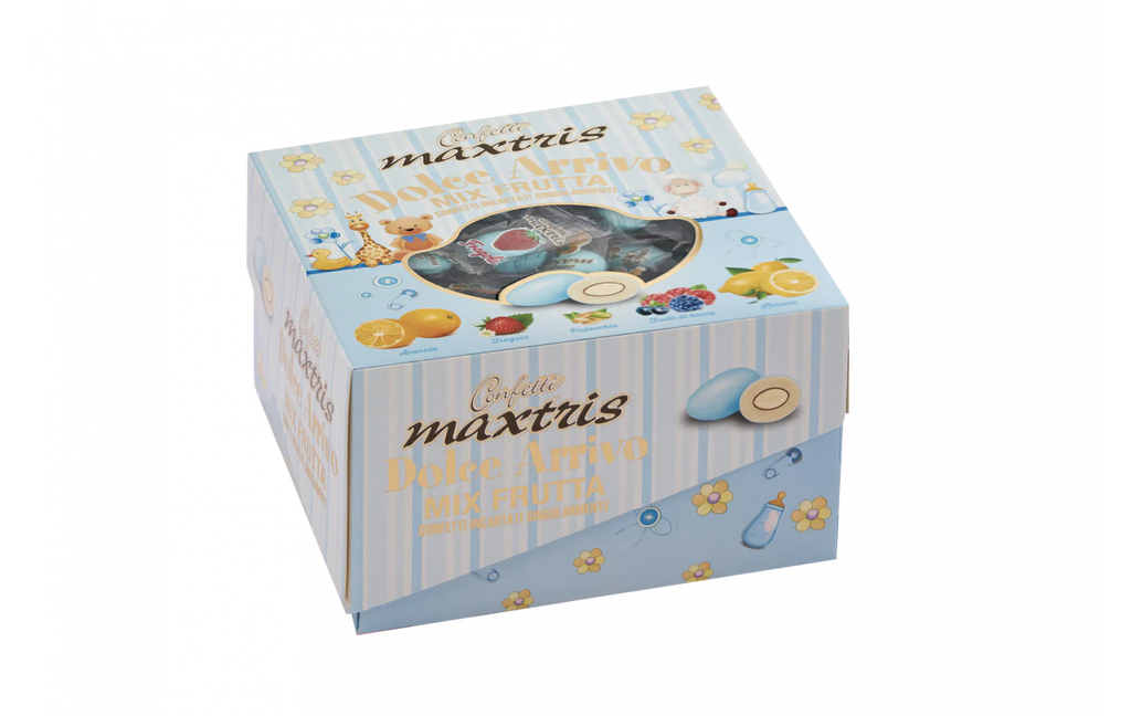 Maxtris - confetto incartato singolo  celeste mix frutta | rohome