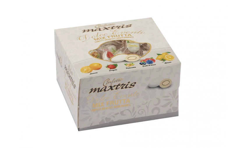 Maxtris - confetto incartato singolo bianco mix frutta | rohome