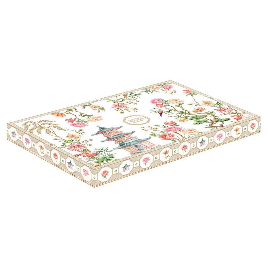 Vassoio Ovale 35x23,5cm Porcellana Jardins d'Orient | Rohome - Rohome