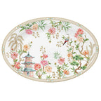Vassoio Ovale 35x23,5cm Porcellana Jardins d'Orient | Rohome - Rohome