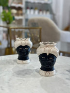Verus - Testa di Moro bianco antico volto nero Man H 12cm | Rohome | Rohome