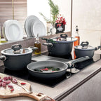 Tognana - Batteria di pentole e padelle 9 pezzi Alluminio Italika | Rohome