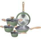 Tognana - Batteria di pentole e padelle 8 pezzi Alluminio Verde | Rohome
