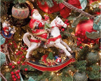 Babbo natale su cavallo a dondolo | rohome - Rohome