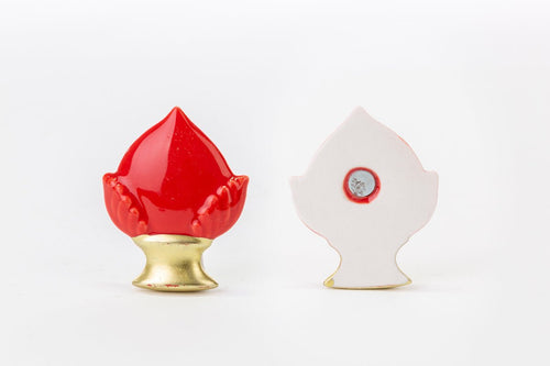 Bomboniera calamita pomo in porcellana rosso | rohome | Rohome