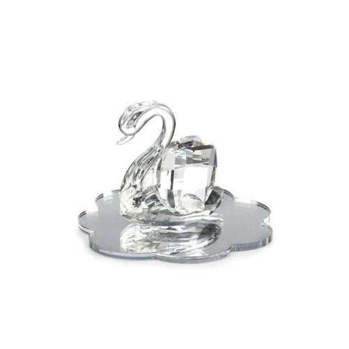 Bomboniera cigno in cristallo argento | rohome | Rohome