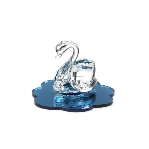 Bomboniera cigno in cristallo blu | rohome - Rohome