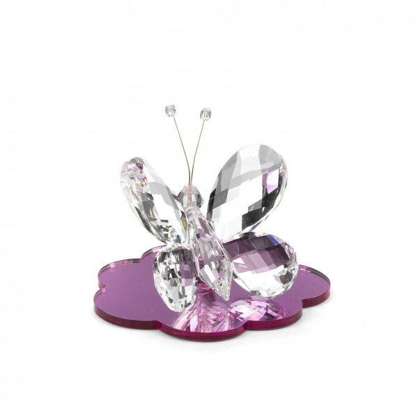 Bomboniera farfalla in cristallo rosa | rohome - Rohome