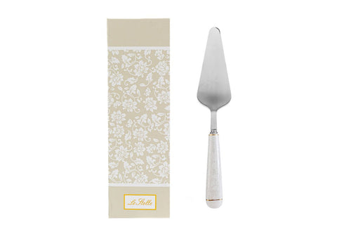 Bomboniera paletta torta ceramica white e gold | rohome | Rohome