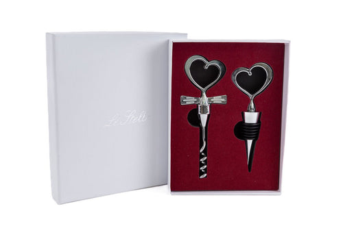 Bomboniera set 2 pz vino cuore | rohome | Rohome