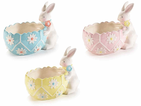 Contenitore in ceramica con coniglio pasqua | rohome - Rohome