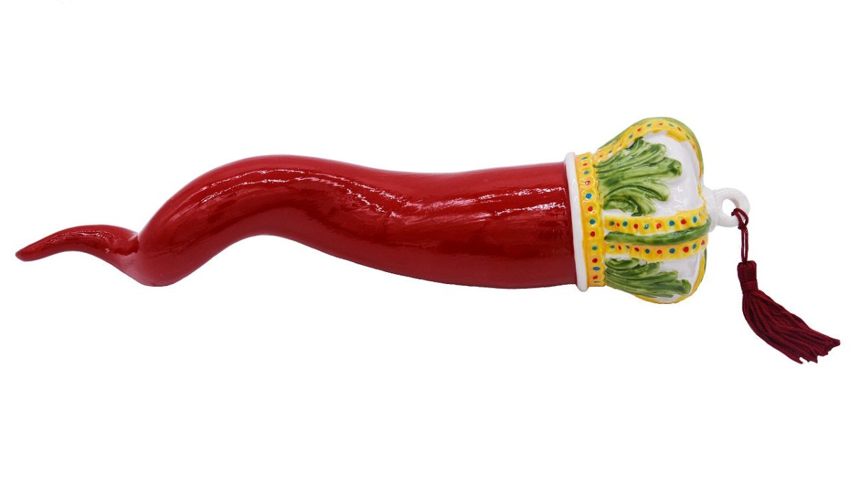Corno regale portafortuna rosso verde | rohome - Rohome