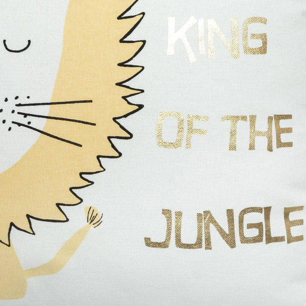 Cuscino leone in cotone stampato - 40x40 cm | rohome - Rohome