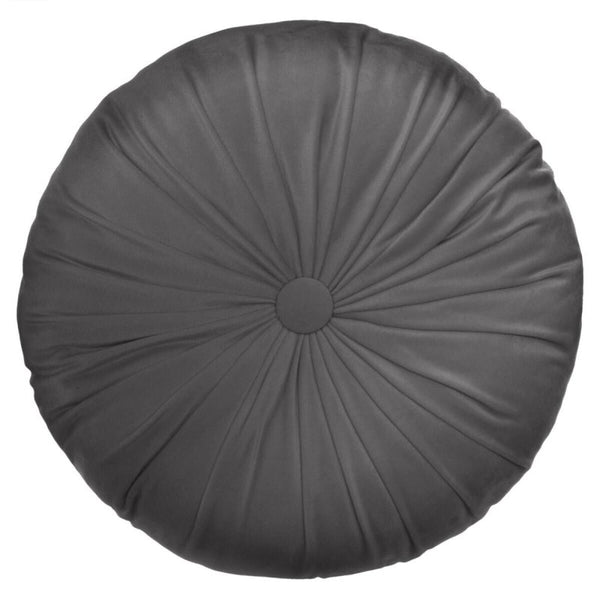 Cuscino rotondo in velluto grigio antracite | rohome - Rohome