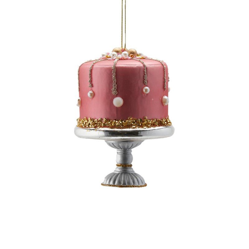 Edg - addobbo torta pink in vetro con perle | rohome - Rohome