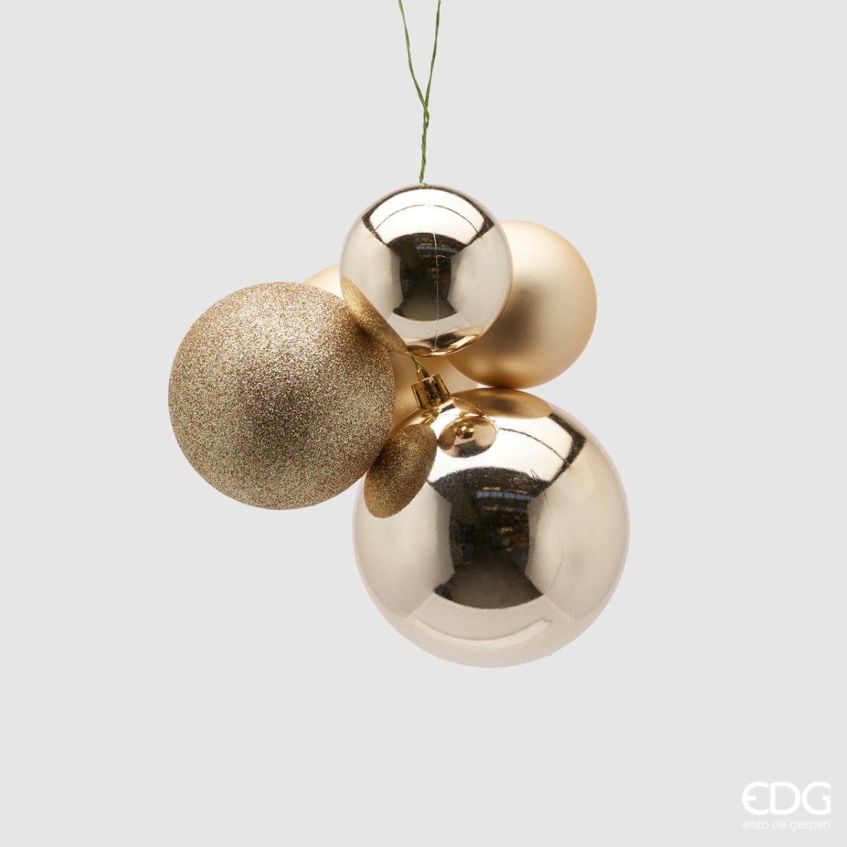 Edg - palla di natale grappolo medio oro chiaro | rohome - Rohome