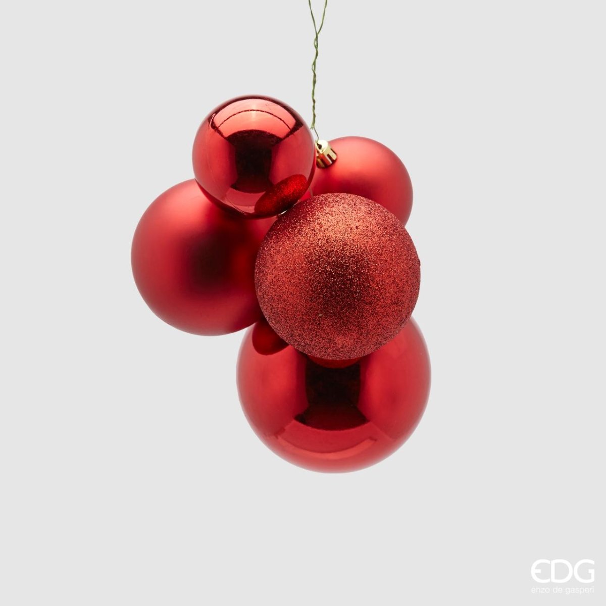 Edg - palla di natale grappolo medio rosso | rohome - Rohome