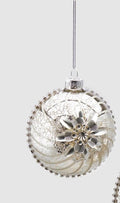 Edg - palla di natale in vetro con fiore | rohome | Rohome