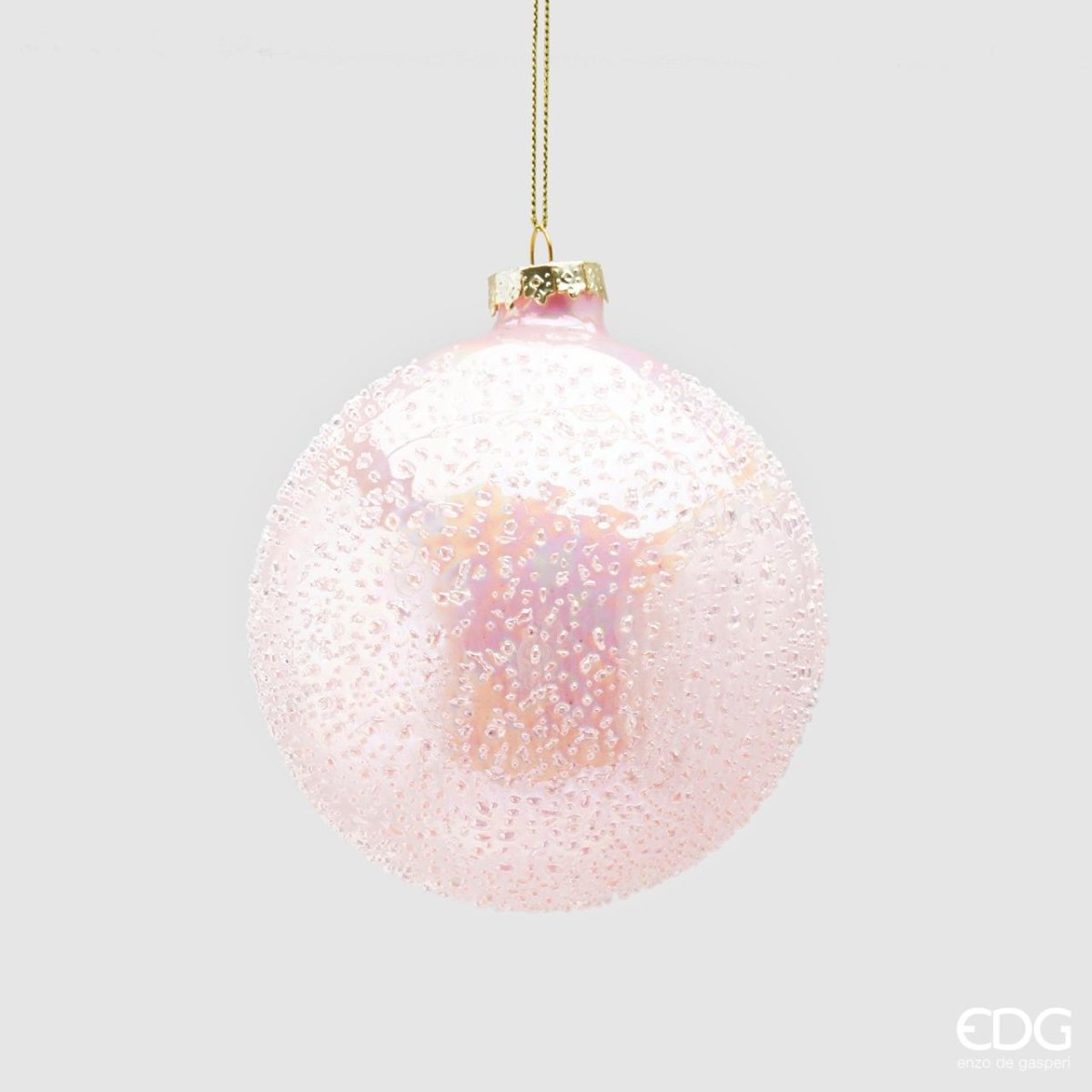 Edg - palla di natale in vetro microbolle rosa | rohome - Rohome