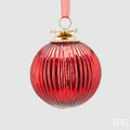 Edg - palla di natale in vetro righe red | rohome | Rohome