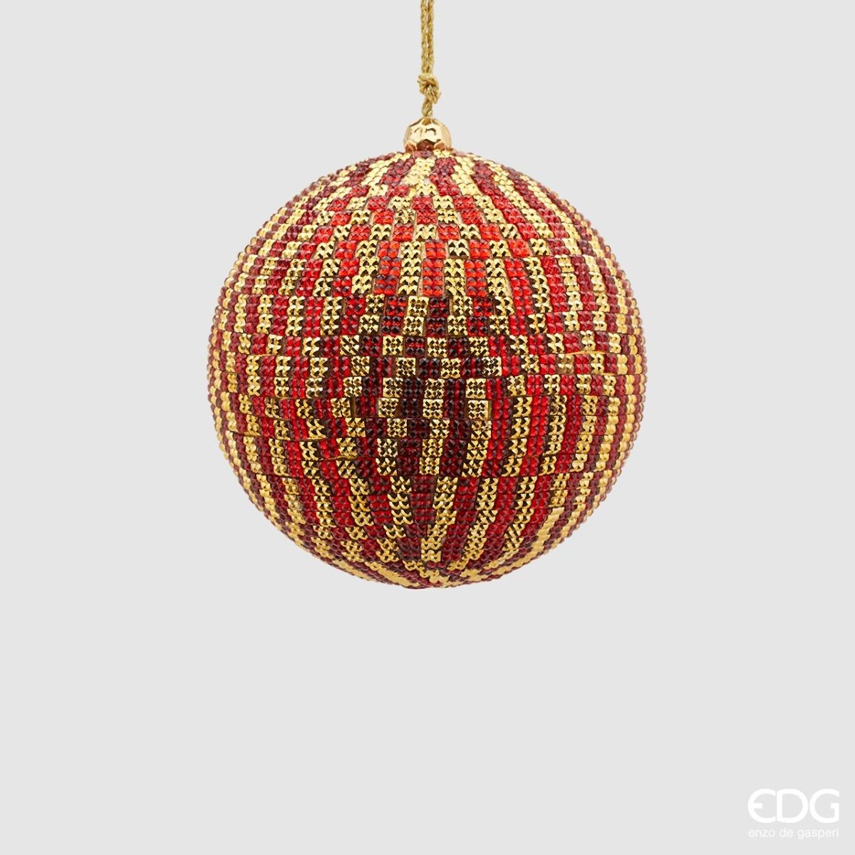 Edg - palla di natale mosaico rosso oro | rohome - Rohome