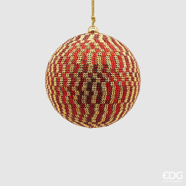Edg - palla di natale mosaico rosso oro | rohome - Rohome