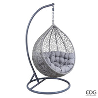 Edg - poltrona sospesa a goccia light grey | rohome - Rohome