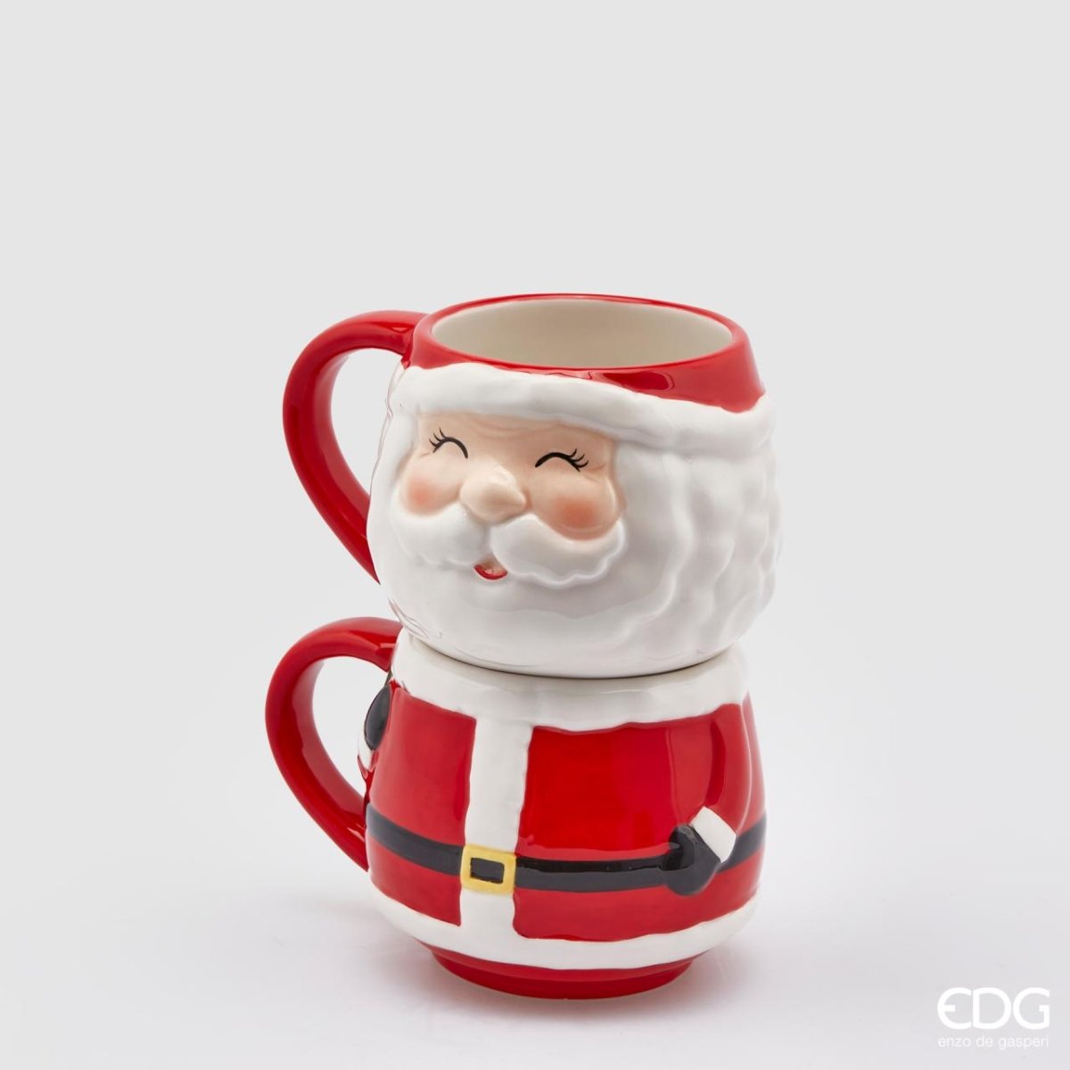 Set regalo tazza tisana Babbo Natale a 4 pezzi cm 8x11,5/cm 11,5