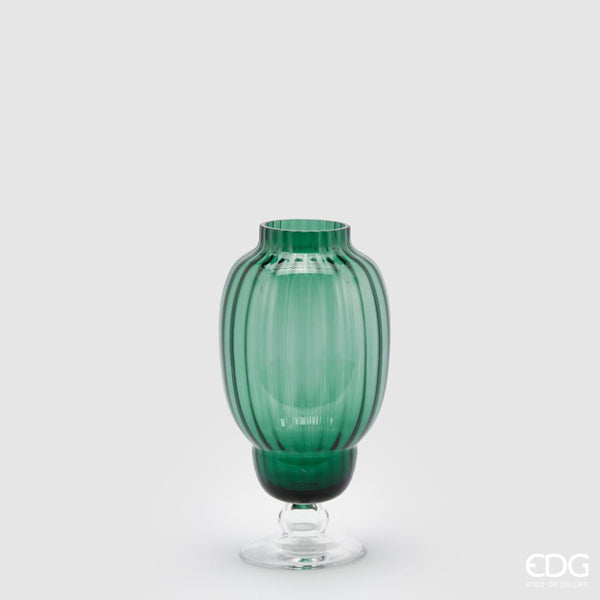 Edg- vaso biforma righe verde h295 | rohome - Rohome