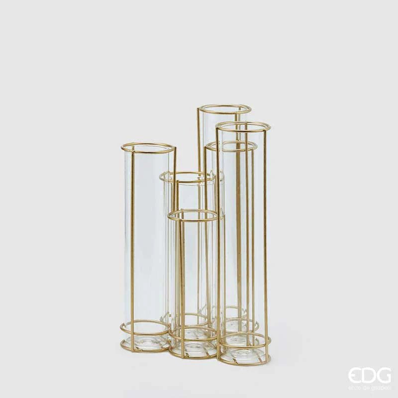 Edg - vaso cilindri metallo e vetro | rohome - Rohome - Edg - vaso cilindri metallo e vetro | rohome -
