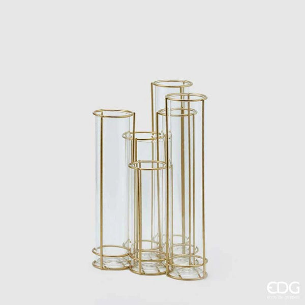 Edg - vaso cilindri metallo e vetro | rohome - Rohome