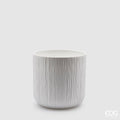 Edg - vaso in ceramica bianco rigato | rohome | Rohome