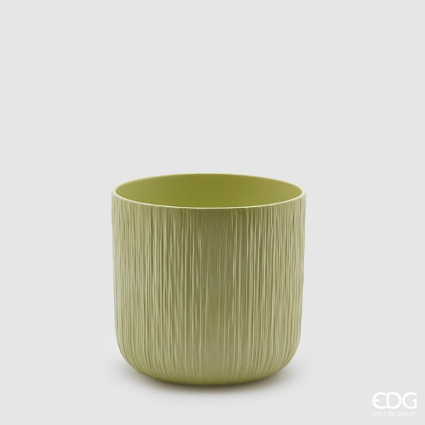 Edg - vaso in ceramica verde rigato | rohome - Rohome
