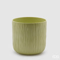 Edg - vaso in ceramica verde rigato | rohome | Rohome