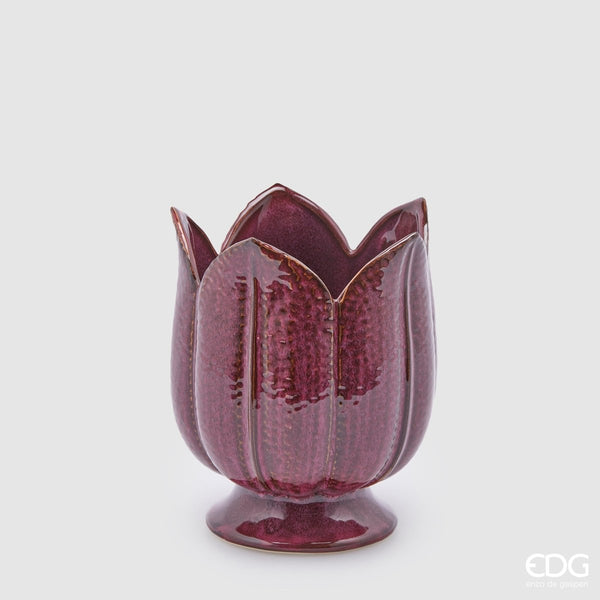 Edg - vaso tulipano h19 bordeaux | rohome - Rohome