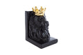Fermalibro leone in porcellana nero | rohome | Rohome