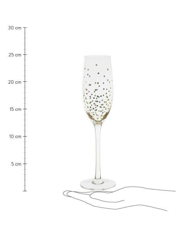 Flute scintille oro - set da 6 | rohome - Rohome