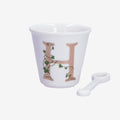 La porcellana bianca - bicchierino lettera h | rohome | Rohome