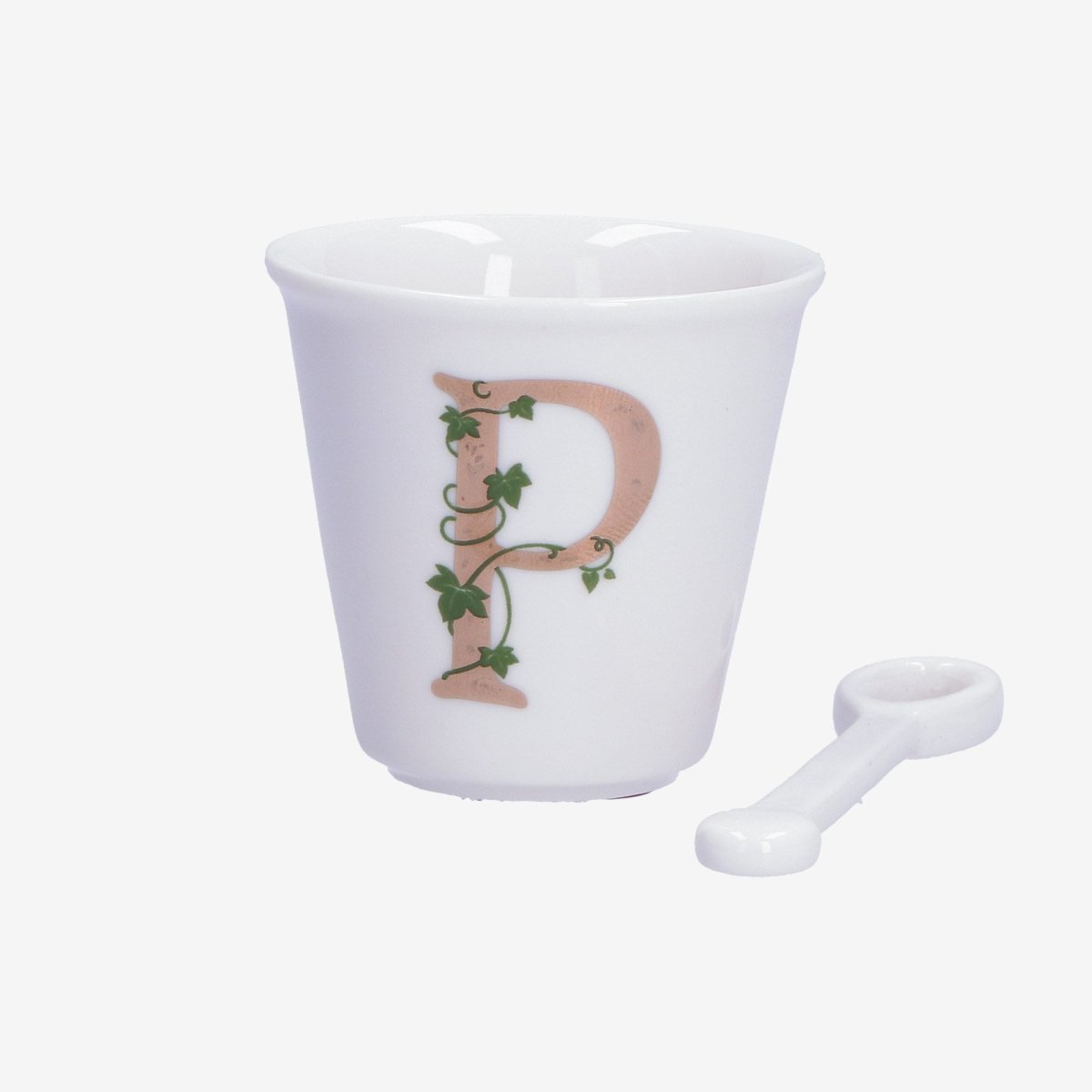 La porcellana bianca - bicchierino lettera p | rohome - Rohome