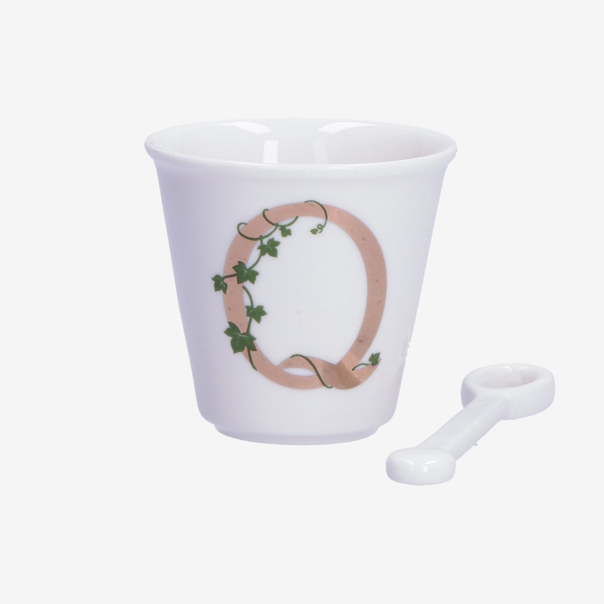 La porcellana bianca - bicchierino lettera q | rohome - Rohome