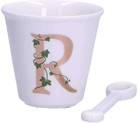 La porcellana bianca - bicchierino lettera r | rohome - Rohome