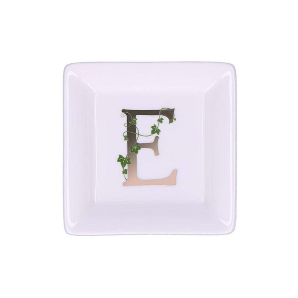 La porcellana bianca - piattino lettera e | rohome - Rohome