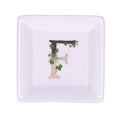 La porcellana bianca - piattino lettera f | rohome | Rohome