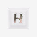 La porcellana bianca - piattino lettera h | rohome | Rohome
